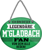 4252024249293		 ''Ich bin dieser legendäre M'Gladbach Fan'' Schilderstore24 Blechschilder sind perfekt als Geschenk zu Weihnachten, Geburtstage, Feiern, Partys, Grillabende, Namenstag, Feiertag, Mädelsabend, Hochzeit. Jederzeit stilvoll im Wohnzimmer, Partykeller, Garage, Praxis, Büro, Café, Hauseingang Fußball Mannschaft Verein Bolzen Ball sport liga kicken stadion freizeit