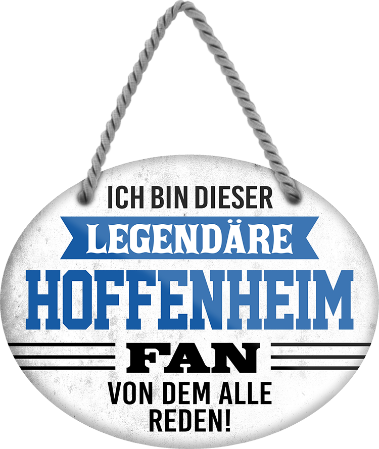 4252024249187		  ''Ich bin dieser legendäre Hoffenheim Fan'' Schilderstore24 Blechschilder sind perfekt als Geschenk zu Weihnachten, Geburtstage, Feiern, Partys, Grillabende, Namenstag, Feiertag, Mädelsabend, Hochzeit. Jederzeit stilvoll im Wohnzimmer, Partykeller, Garage, Praxis, Büro, Café, Hauseingang Fußball Mannschaft Verein Bolzen Ball sport liga kicken stadion freizeit