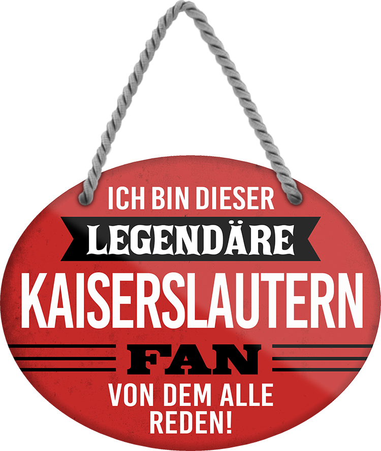 4252024249200		  ''Ich bin dieser legendäre Kaiserslautern Fan'' Schilderstore24 Blechschilder sind perfekt als Geschenk zu Weihnachten, Geburtstage, Feiern, Partys, Grillabende, Namenstag, Feiertag, Mädelsabend, Hochzeit. Jederzeit stilvoll im Wohnzimmer, Partykeller, Garage, Praxis, Büro, Café, Hauseingang Fußball Mannschaft Verein Bolzen Ball sport liga kicken stadion freizeit