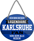 4252024249217		  ''Ich bin dieser legendäre Karlsruhe Fan'' Schilderstore24 Blechschilder sind perfekt als Geschenk zu Weihnachten, Geburtstage, Feiern, Partys, Grillabende, Namenstag, Feiertag, Mädelsabend, Hochzeit. Jederzeit stilvoll im Wohnzimmer, Partykeller, Garage, Praxis, Büro, Café, Hauseingang Fußball Mannschaft Verein Bolzen Ball sport liga kicken stadion freizeit