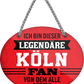 4252024249231		  ''Ich bin dieser legendäre Köln Fan'' Schilderstore24 Blechschilder sind perfekt als Geschenk zu Weihnachten, Geburtstage, Feiern, Partys, Grillabende, Namenstag, Feiertag, Mädelsabend, Hochzeit. Jederzeit stilvoll im Wohnzimmer, Partykeller, Garage, Praxis, Büro, Café, Hauseingang Fußball Mannschaft Verein Bolzen Ball sport liga kicken stadion freizeit