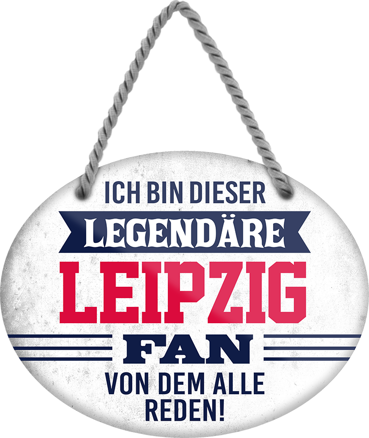 4252024249248		  ''Ich bin dieser legendäre Leipzig Fan'' Schilderstore24 Blechschilder sind perfekt als Geschenk zu Weihnachten, Geburtstage, Feiern, Partys, Grillabende, Namenstag, Feiertag, Mädelsabend, Hochzeit. Jederzeit stilvoll im Wohnzimmer, Partykeller, Garage, Praxis, Büro, Café, Hauseingang Fußball Mannschaft Verein Bolzen Ball sport liga kicken stadion freizeit