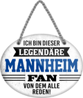 4252024249286		 ''Ich bin dieser legendäre Mannheim Fan'' Schilderstore24 Blechschilder sind perfekt als Geschenk zu Weihnachten, Geburtstage, Feiern, Partys, Grillabende, Namenstag, Feiertag, Mädelsabend, Hochzeit. Jederzeit stilvoll im Wohnzimmer, Partykeller, Garage, Praxis, Büro, Café, Hauseingang Fußball Mannschaft Verein Bolzen Ball sport liga kicken stadion freizeit