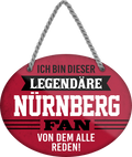 4252024249309		 ''Ich bin dieser legendäre Nürnberg Fan'' Schilderstore24 Blechschilder sind perfekt als Geschenk zu Weihnachten, Geburtstage, Feiern, Partys, Grillabende, Namenstag, Feiertag, Mädelsabend, Hochzeit. Jederzeit stilvoll im Wohnzimmer, Partykeller, Garage, Praxis, Büro, Café, Hauseingang Fußball Mannschaft Verein Bolzen Ball sport liga kicken stadion freizeit