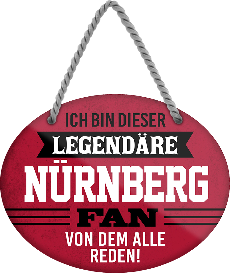 4252024249309		 ''Ich bin dieser legendäre Nürnberg Fan'' Schilderstore24 Blechschilder sind perfekt als Geschenk zu Weihnachten, Geburtstage, Feiern, Partys, Grillabende, Namenstag, Feiertag, Mädelsabend, Hochzeit. Jederzeit stilvoll im Wohnzimmer, Partykeller, Garage, Praxis, Büro, Café, Hauseingang Fußball Mannschaft Verein Bolzen Ball sport liga kicken stadion freizeit