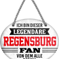 4252024249347		 ''Ich bin dieser legendäre Regensburg Fan'' Schilderstore24 Blechschilder sind perfekt als Geschenk zu Weihnachten, Geburtstage, Feiern, Partys, Grillabende, Namenstag, Feiertag, Mädelsabend, Hochzeit. Jederzeit stilvoll im Wohnzimmer, Partykeller, Garage, Praxis, Büro, Café, Hauseingang Fußball Mannschaft Verein Bolzen Ball sport liga kicken stadion freizeit