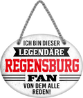 4252024249347		 ''Ich bin dieser legendäre Regensburg Fan'' Schilderstore24 Blechschilder sind perfekt als Geschenk zu Weihnachten, Geburtstage, Feiern, Partys, Grillabende, Namenstag, Feiertag, Mädelsabend, Hochzeit. Jederzeit stilvoll im Wohnzimmer, Partykeller, Garage, Praxis, Büro, Café, Hauseingang Fußball Mannschaft Verein Bolzen Ball sport liga kicken stadion freizeit
