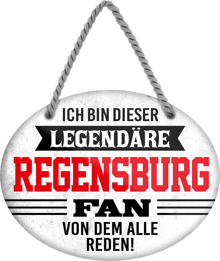 4252024249347		 ''Ich bin dieser legendäre Regensburg Fan'' Schilderstore24 Blechschilder sind perfekt als Geschenk zu Weihnachten, Geburtstage, Feiern, Partys, Grillabende, Namenstag, Feiertag, Mädelsabend, Hochzeit. Jederzeit stilvoll im Wohnzimmer, Partykeller, Garage, Praxis, Büro, Café, Hauseingang Fußball Mannschaft Verein Bolzen Ball sport liga kicken stadion freizeit