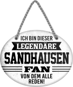 4252024249361		 ''Ich bin dieser legendäre Sandhausen Fan'' Schilderstore24 Blechschilder sind perfekt als Geschenk zu Weihnachten, Geburtstage, Feiern, Partys, Grillabende, Namenstag, Feiertag, Mädelsabend, Hochzeit. Jederzeit stilvoll im Wohnzimmer, Partykeller, Garage, Praxis, Büro, Café, Hauseingang Fußball Mannschaft Verein Bolzen Ball sport liga kicken stadion freizeit