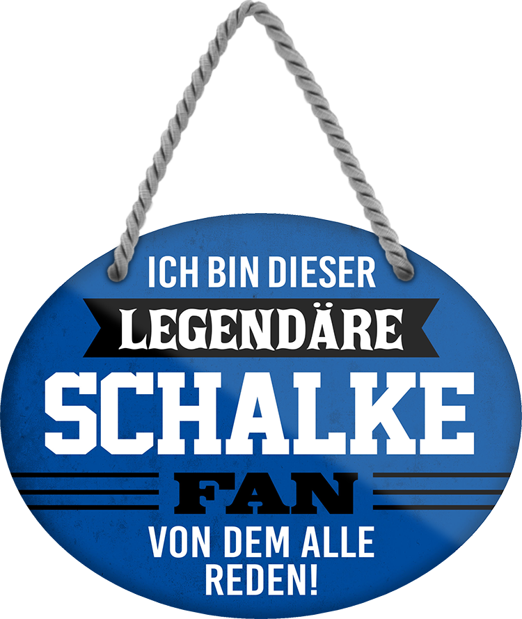 4252024249378		 ''Ich bin dieser legendäre Schalke Fan (blau)'' Schilderstore24 Blechschilder sind perfekt als Geschenk zu Weihnachten, Geburtstage, Feiern, Partys, Grillabende, Namenstag, Feiertag, Mädelsabend, Hochzeit. Jederzeit stilvoll im Wohnzimmer, Partykeller, Garage, Praxis, Büro, Café, Hauseingang Fußball Mannschaft Verein Bolzen Ball sport liga kicken stadion freizeit