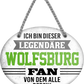 4252024249439		 ''Ich bin dieser legendäre Wolfsburg Fan'' Schilderstore24 Blechschilder sind perfekt als Geschenk zu Weihnachten, Geburtstage, Feiern, Partys, Grillabende, Namenstag, Feiertag, Mädelsabend, Hochzeit. Jederzeit stilvoll im Wohnzimmer, Partykeller, Garage, Praxis, Büro, Café, Hauseingang Fußball Mannschaft Verein Bolzen Ball sport liga kicken stadion freizeit