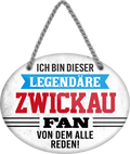 4252024249446		 ''Ich bin dieser legendäre Zwickau Fan'' Schilderstore24 Blechschilder sind perfekt als Geschenk zu Weihnachten, Geburtstage, Feiern, Partys, Grillabende, Namenstag, Feiertag, Mädelsabend, Hochzeit. Jederzeit stilvoll im Wohnzimmer, Partykeller, Garage, Praxis, Büro, Café, Hauseingang Fußball Mannschaft Verein Bolzen Ball sport liga kicken stadion freizeit