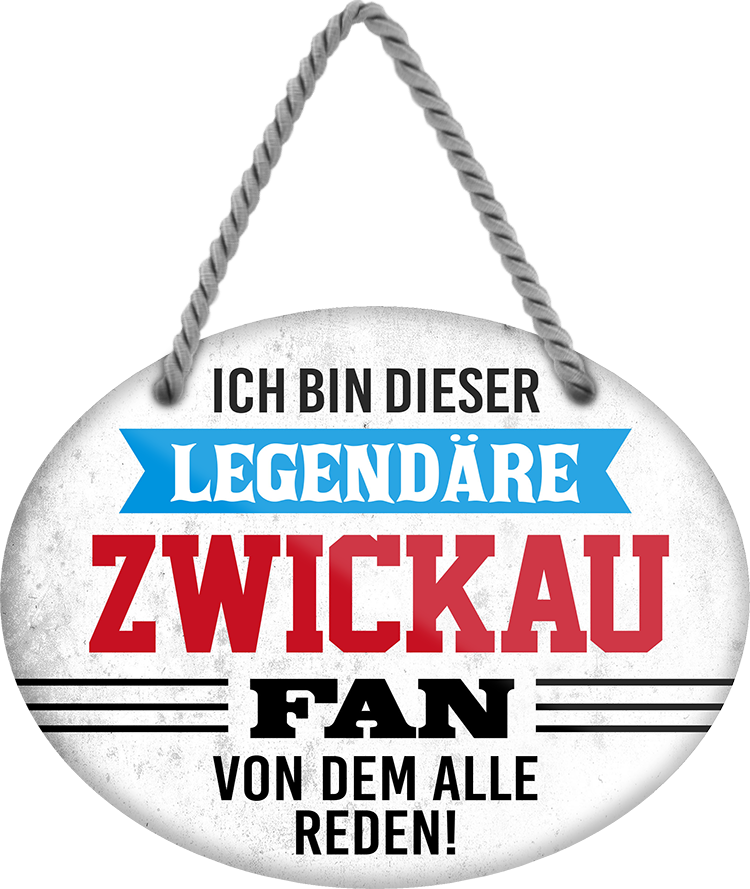 4252024249446		 ''Ich bin dieser legendäre Zwickau Fan'' Schilderstore24 Blechschilder sind perfekt als Geschenk zu Weihnachten, Geburtstage, Feiern, Partys, Grillabende, Namenstag, Feiertag, Mädelsabend, Hochzeit. Jederzeit stilvoll im Wohnzimmer, Partykeller, Garage, Praxis, Büro, Café, Hauseingang Fußball Mannschaft Verein Bolzen Ball sport liga kicken stadion freizeit