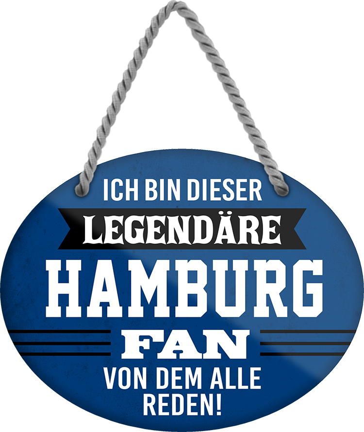 4252024250732		 ''Ich bin dieser legendäre Hamburg Fan'' Schilderstore24 Blechschilder sind perfekt als Geschenk zu Weihnachten, Geburtstage, Feiern, Partys, Grillabende, Namenstag, Feiertag, Mädelsabend, Hochzeit. Jederzeit stilvoll im Wohnzimmer, Partykeller, Garage, Praxis, Büro, Café, Hauseingang Fußball Mannschaft Verein Bolzen Ball sport liga kicken stadion freizeit