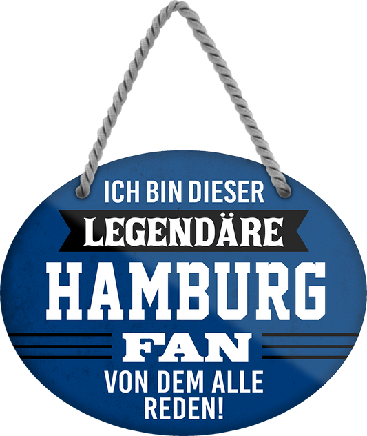 4252024250732		 ''Ich bin dieser legendäre Hamburg Fan'' Schilderstore24 Blechschilder sind perfekt als Geschenk zu Weihnachten, Geburtstage, Feiern, Partys, Grillabende, Namenstag, Feiertag, Mädelsabend, Hochzeit. Jederzeit stilvoll im Wohnzimmer, Partykeller, Garage, Praxis, Büro, Café, Hauseingang Fußball Mannschaft Verein Bolzen Ball sport liga kicken stadion freizeit