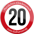 4252024254860		 ''Herzlichen Glückwunsch zum Geburtstag 20''
 Schilderstore24 Blechschilder sind perfekt als Geschenk zu Weihnachten, Geburtstage, Feiern, Partys, Grillabende, Namenstag, Feiertag, Mädelsabend, Hochzeit. Jederzeit stilvoll im Wohnzimmer, Partykeller, Garage, Praxis, Büro, Café, Hauseingang Zuhause Eltern Geschwister oma opa familie geburtstag happy birthday