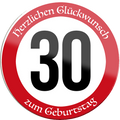 4252024254877		 ''Herzlichen Glückwunsch zum Geburtstag 30''
Schilderstore24 Blechschilder sind perfekt als Geschenk zu Weihnachten, Geburtstage, Feiern, Partys, Grillabende, Namenstag, Feiertag, Mädelsabend, Hochzeit. Jederzeit stilvoll im Wohnzimmer, Partykeller, Garage, Praxis, Büro, Café, Hauseingang Zuhause Eltern Geschwister oma opa familie geburtstag happy birthday