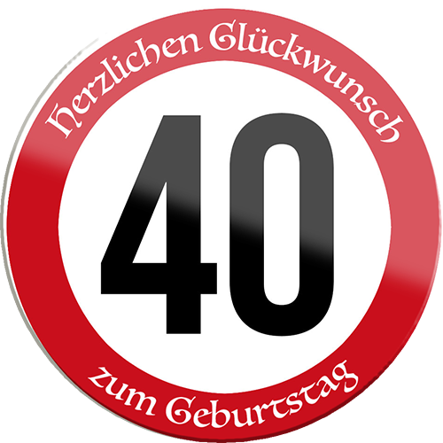 4252024254884		 ''Herzlichen Glückwunsch zum Geburtstag 40''
Schilderstore24 Blechschilder sind perfekt als Geschenk zu Weihnachten, Geburtstage, Feiern, Partys, Grillabende, Namenstag, Feiertag, Mädelsabend, Hochzeit. Jederzeit stilvoll im Wohnzimmer, Partykeller, Garage, Praxis, Büro, Café, Hauseingang Zuhause Eltern Geschwister oma opa familie geburtstag happy birthday
