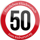 4252024254891		 ''Herzlichen Glückwunsch zum Geburtstag 50''
Schilderstore24 Blechschilder sind perfekt als Geschenk zu Weihnachten, Geburtstage, Feiern, Partys, Grillabende, Namenstag, Feiertag, Mädelsabend, Hochzeit. Jederzeit stilvoll im Wohnzimmer, Partykeller, Garage, Praxis, Büro, Café, Hauseingang Zuhause Eltern Geschwister oma opa familie geburtstag happy birthday
