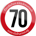 4252024254914		 ''Herzlichen Glückwunsch zum Geburtstag 70''
Schilderstore24 Blechschilder sind perfekt als Geschenk zu Weihnachten, Geburtstage, Feiern, Partys, Grillabende, Namenstag, Feiertag, Mädelsabend, Hochzeit. Jederzeit stilvoll im Wohnzimmer, Partykeller, Garage, Praxis, Büro, Café, Hauseingang Zuhause Eltern Geschwister oma opa familie geburtstag happy birthday