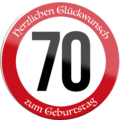 4252024254914		 ''Herzlichen Glückwunsch zum Geburtstag 70''
Schilderstore24 Blechschilder sind perfekt als Geschenk zu Weihnachten, Geburtstage, Feiern, Partys, Grillabende, Namenstag, Feiertag, Mädelsabend, Hochzeit. Jederzeit stilvoll im Wohnzimmer, Partykeller, Garage, Praxis, Büro, Café, Hauseingang Zuhause Eltern Geschwister oma opa familie geburtstag happy birthday