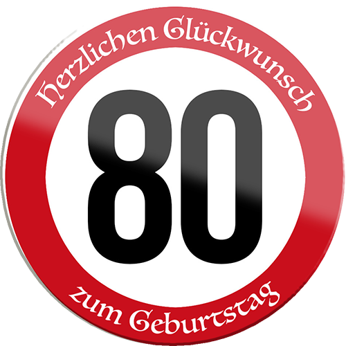 4252024254945		 ''Herzlichen Glückwunsch zum Geburtstag 80''
Schilderstore24 Blechschilder sind perfekt als Geschenk zu Weihnachten, Geburtstage, Feiern, Partys, Grillabende, Namenstag, Feiertag, Mädelsabend, Hochzeit. Jederzeit stilvoll im Wohnzimmer, Partykeller, Garage, Praxis, Büro, Café, Hauseingang Zuhause Eltern Geschwister oma opa familie geburtstag happy birthday