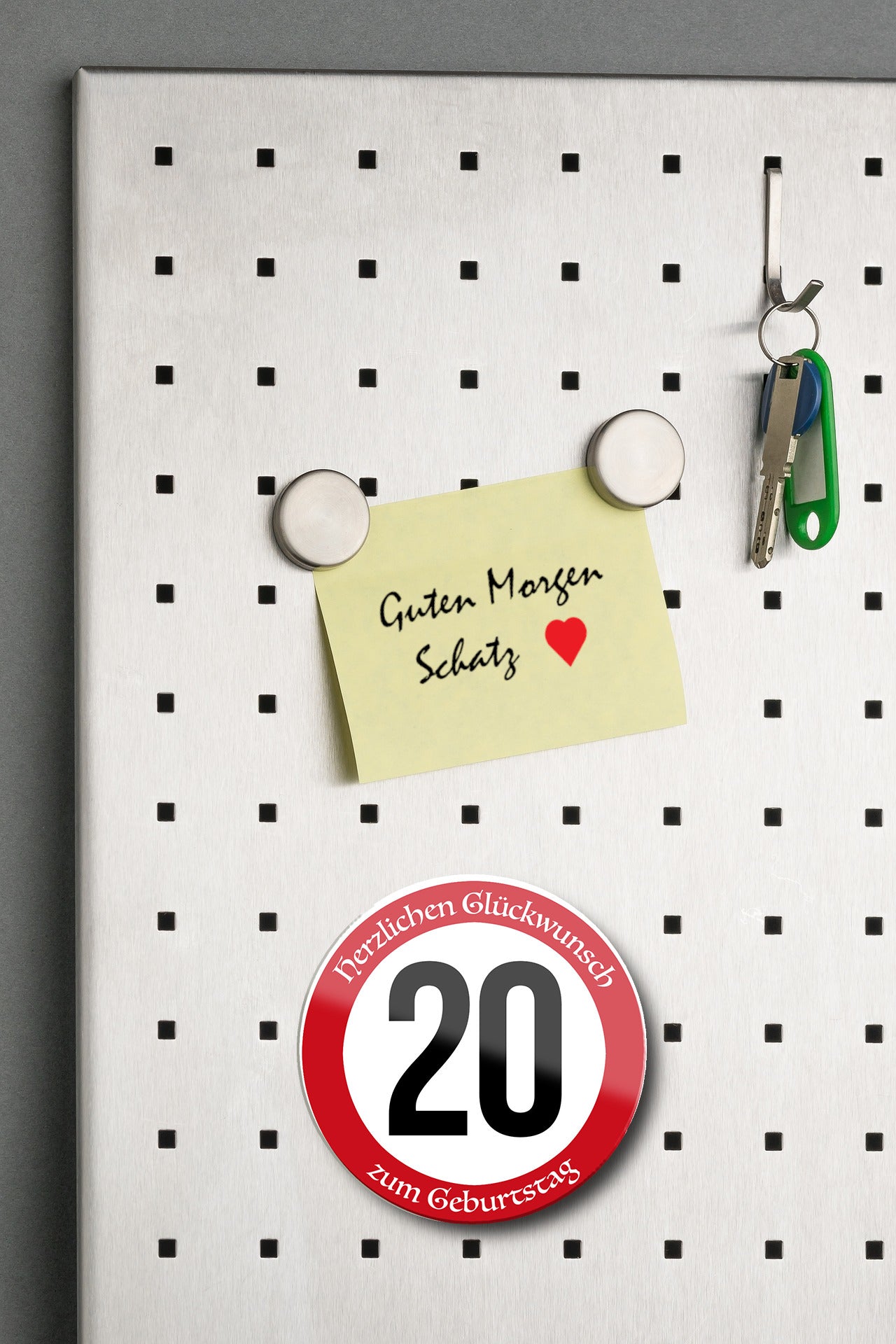 Magnet ''Herzlichen Glückwunsch zum Geburtstag 20'' 8x8cm