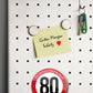Magnet ''Herzlichen Glückwunsch zum Geburtstag 80'' 8x8cm