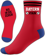 4252024253849				 ''Bayern Fan (rot) - bis in die Zehen''
Schilderstore24 Blechschilder sind perfekt als Geschenk zu Weihnachten, Geburtstage, Feiern, Partys, Grillabende, Namenstag, Feiertag, Mädelsabend, Hochzeit. Unisex Fußball Sportsocken Spaßsocken Strümpfe Fan Fußball Mannschaft Verein Bolzen Ball sport liga kicken stadion freizeit