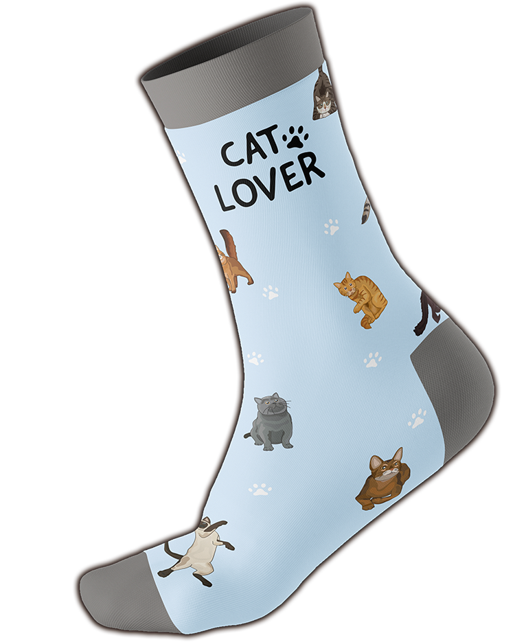 4252024254259				 ''Cat Lover''
Schilderstore24 Socken sind perfekt als Geschenk zu Weihnachten, Geburtstage, Feiern, Partys, Grillabende, Namenstag, Feiertag, Mädelsabend, Hochzeit. Unisex Haustier Tier Freund knuddelig Zuhause Katze Hund Dogge Welpe Kätzchen Rasse Unisex Tiere Freizeitsocken Geschenk Spaßsocken Strümpfe