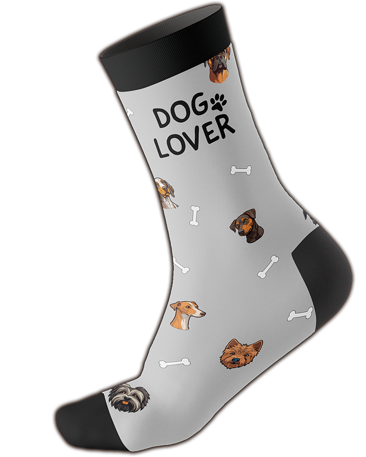 4252024254242				 ''Dog Lover''
Schilderstore24 Socken sind perfekt als Geschenk zu Weihnachten, Geburtstage, Feiern, Partys, Grillabende, Namenstag, Feiertag, Mädelsabend, Hochzeit. Unisex Haustier Tier Freund knuddelig Zuhause Katze Hund Dogge Welpe Kätzchen Rasse Unisex Tiere Freizeitsocken Geschenk Spaßsocken Strümpfe
