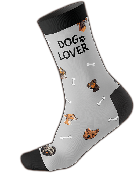 4252024254242				 ''Dog Lover''
Schilderstore24 Socken sind perfekt als Geschenk zu Weihnachten, Geburtstage, Feiern, Partys, Grillabende, Namenstag, Feiertag, Mädelsabend, Hochzeit. Unisex Haustier Tier Freund knuddelig Zuhause Katze Hund Dogge Welpe Kätzchen Rasse Unisex Tiere Freizeitsocken Geschenk Spaßsocken Strümpfe