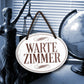 Blechschild ''Wartezimmer'' 18x14cm