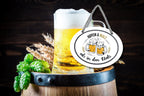 Blechschild ''Hopfen&Malz ab in den Hals'' 18x14cm