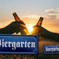 Blechschild ''Biergarten (Blockschrift)'' 28x12cm