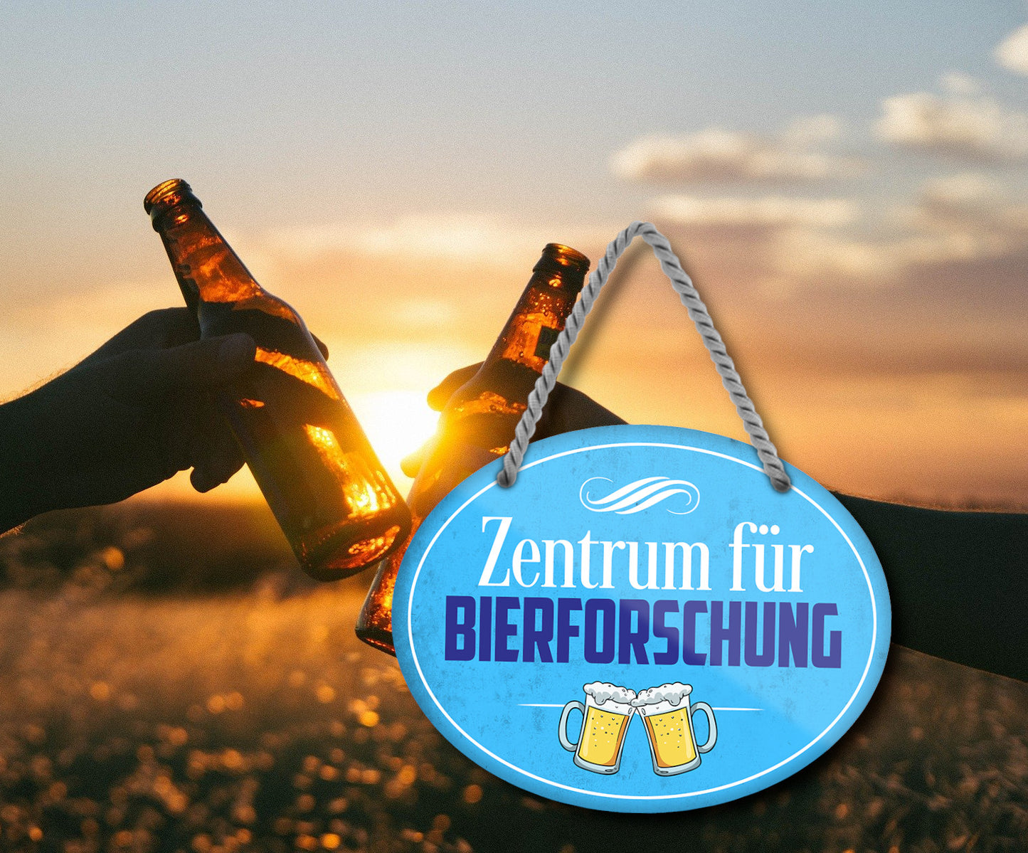 Blechschild ''Zentrum der Bierfoschung'' 18x14cm