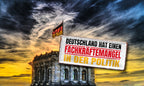 Blechschild ''Deutschland hat einen Fachkräftemangel'' 28x12cm