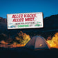 Blechschild ''Alles Kacke alles Mist Camping'' 28x12cm