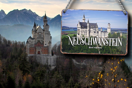 Blechschild ''Neuschwanstein'' 18x12cm