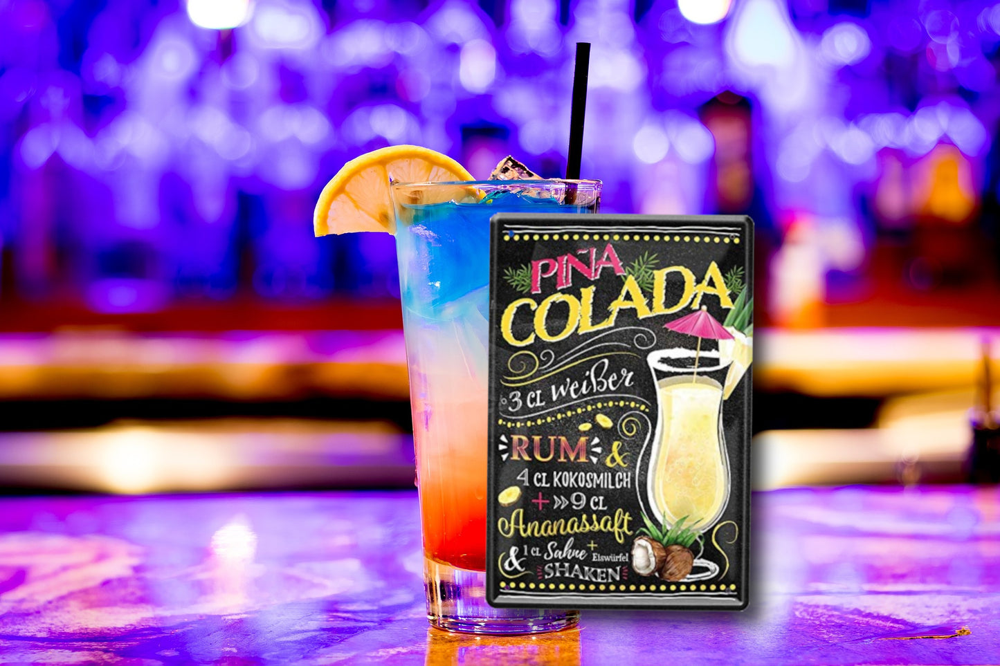Blechschild ''Pina Colada'' 20x30cm