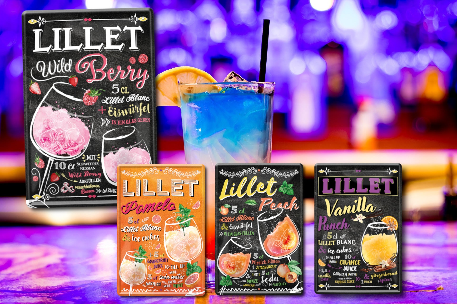 Tin Sign "Lillet Wild Berry" 20x30cm