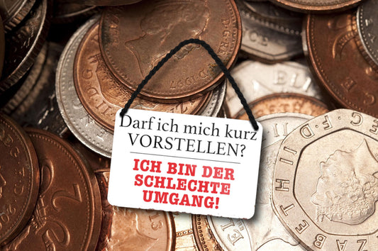 Blechschild ''Darf ich mich kurz Vorstellen. Schlechte Umgang'' 18x12cm