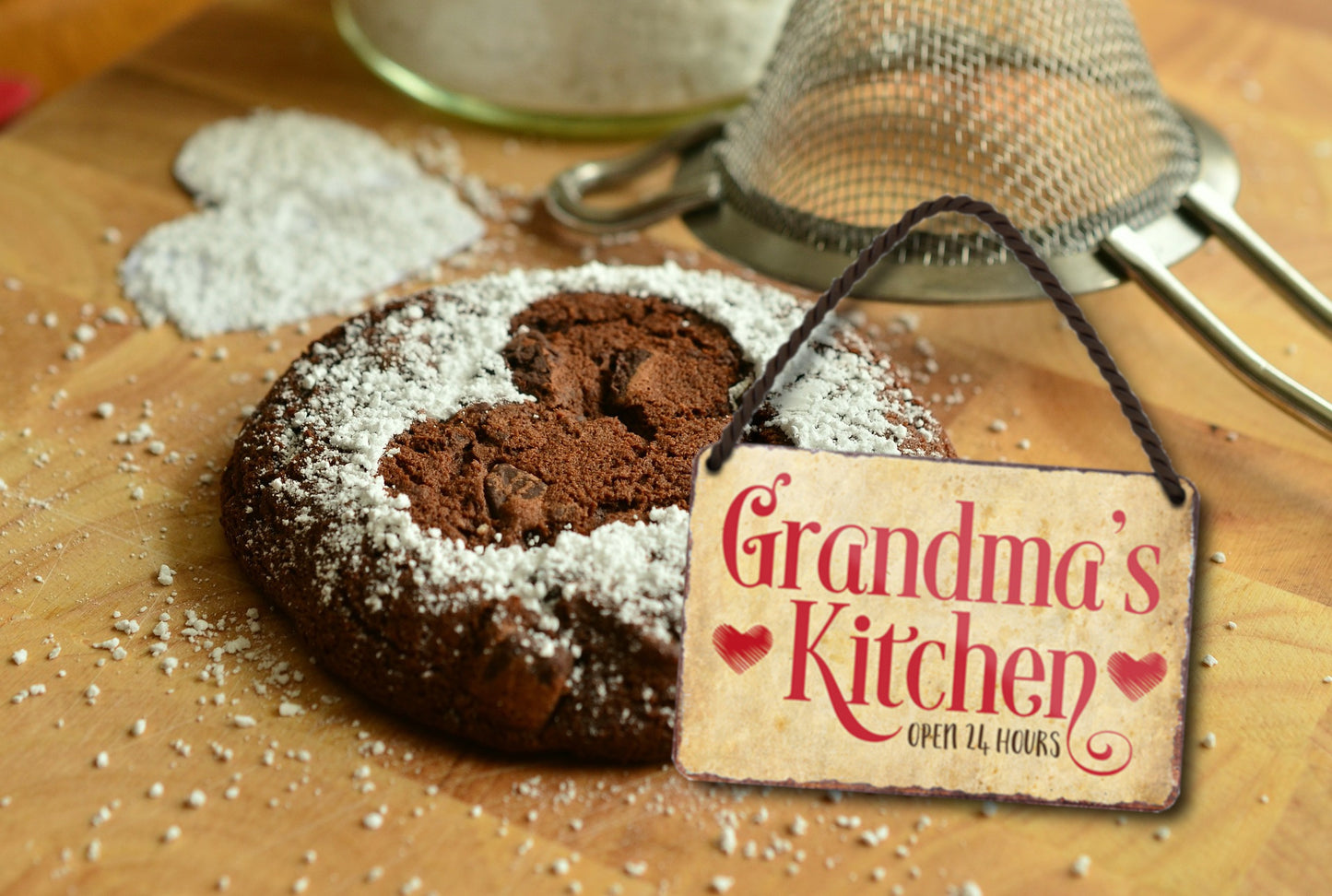 Blechschild ''Grandma´s Kitchen open 24 hours'' 18x12cm