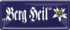 4252024244854	Schilderstore24 	 ''Berg Heil (blau)'' Schilderstore24 Blechschilder sind perfekt als Geschenk zu Weihnachten, Geburtstage, Feiern, Partys, Grillabende, Namenstag, Feiertag, Mädelsabend, Hochzeit. Jederzeit stilvoll im Wohnzimmer, Partykeller, Garage, Praxis, Büro, Café, Hauseingang Berge Reisen Wandern Outdoor Natur Urlaub sehenswürdigkeiten tal freizeit sport