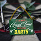 Blechschild ''Good time for Darts'' 18x12cm