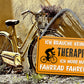 Blechschild ''Ich brauche keine Therapie Fahrrad fahren'' 18x12cm