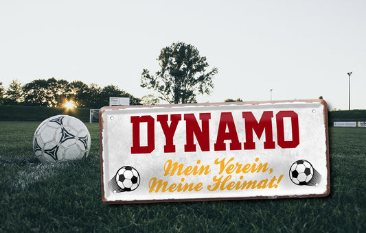 Blechschild ''Dynamo Mein Verein, meine Heimat'' 28x12cm