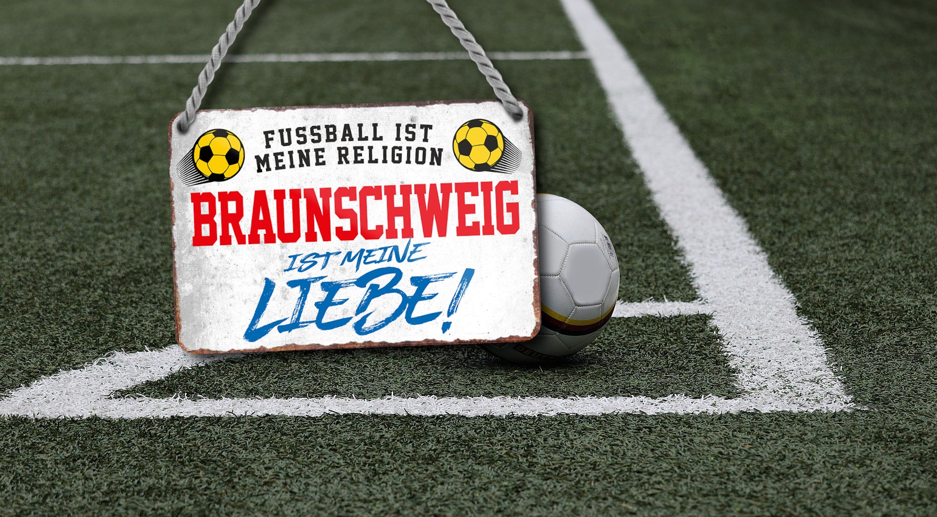 Blechschild ''Braunschweig ist meine Liebe!'' 18x12cm