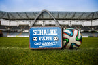 Blechschild ''Schalke Fans sind überall! (blau)'' 18x12cm