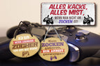 Blechschild ''Zum Zocken geboren, zur Arbeit gezwungen'' 18x14cm